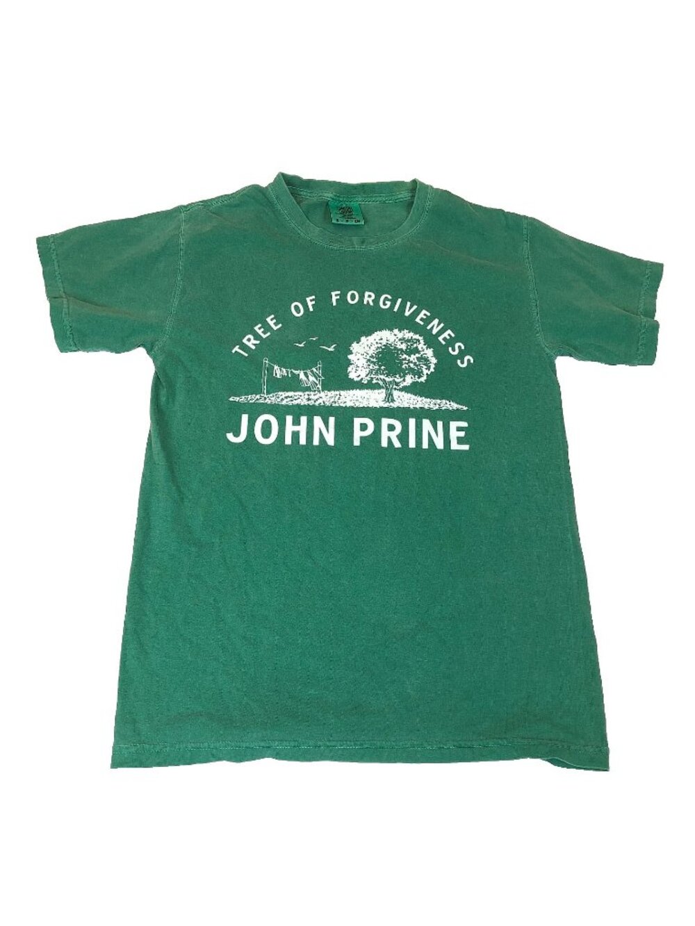 John Prine The Tree of Forgiveness 2018 Concert Tour Green T Shirt Size Small